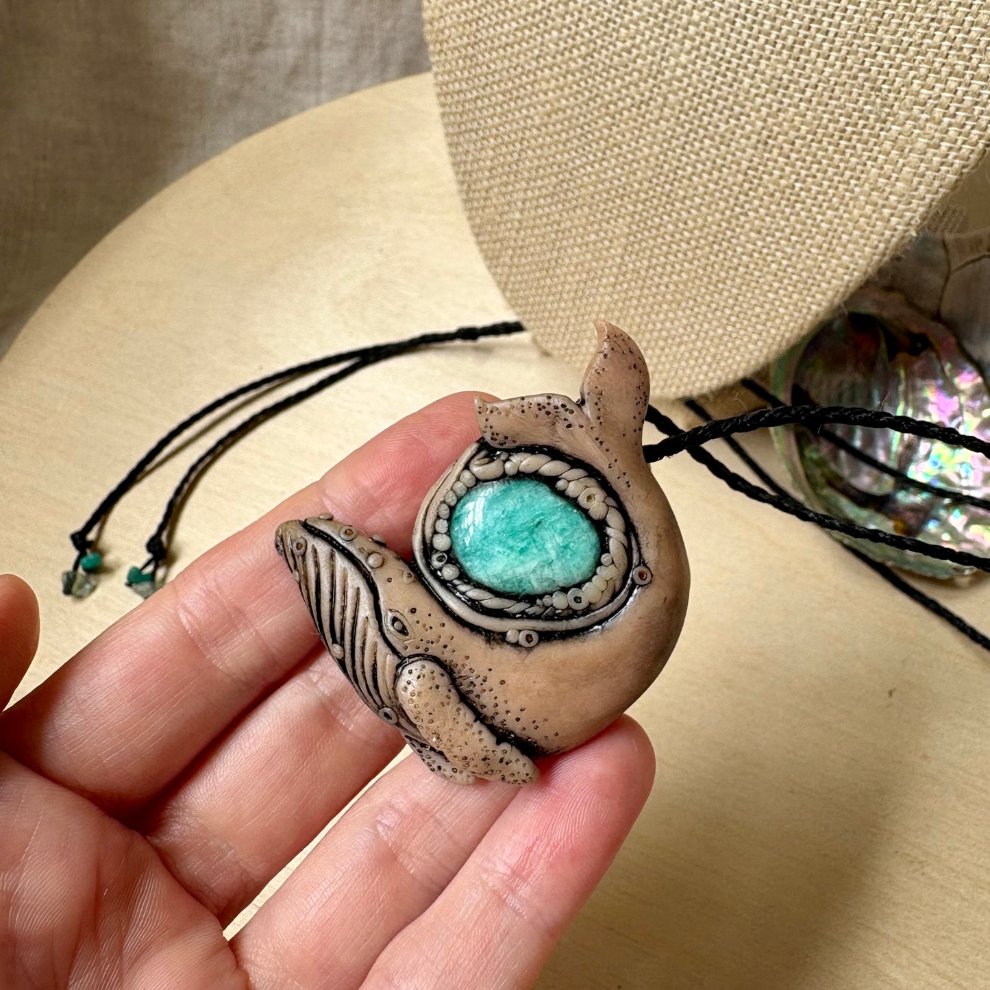 Amazonite Whale Necklace