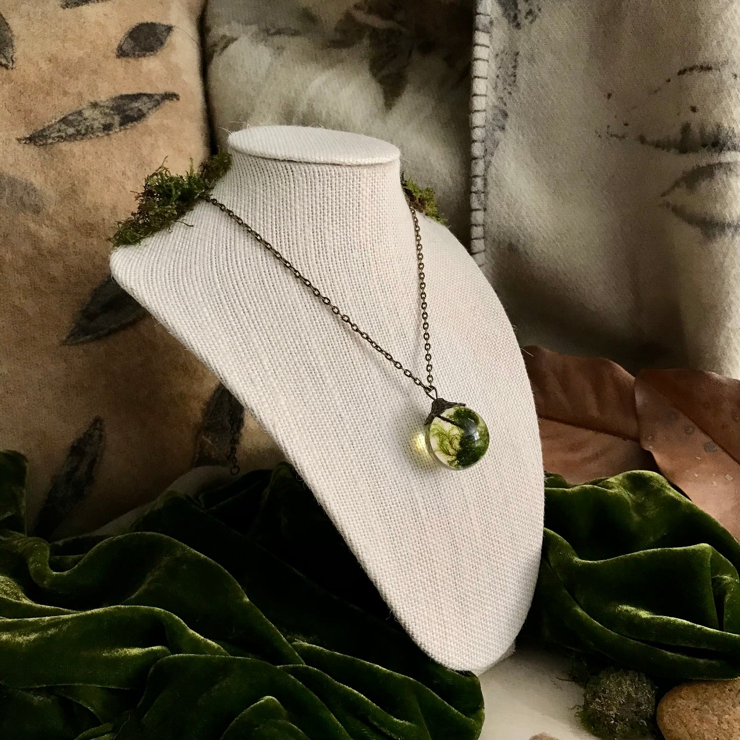Moss Sphere Pendant - Large