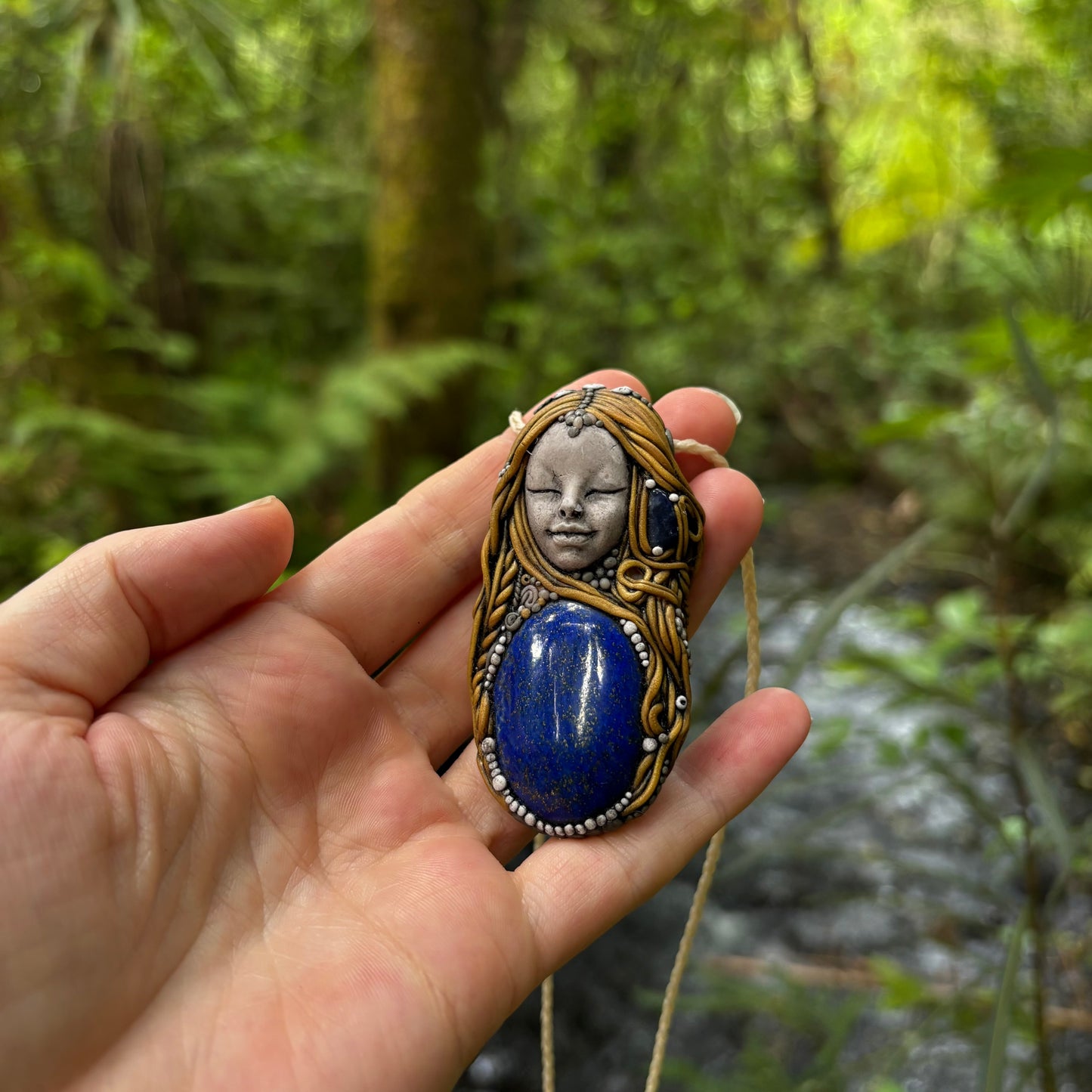 Lapis Lazuli Goddess Necklace