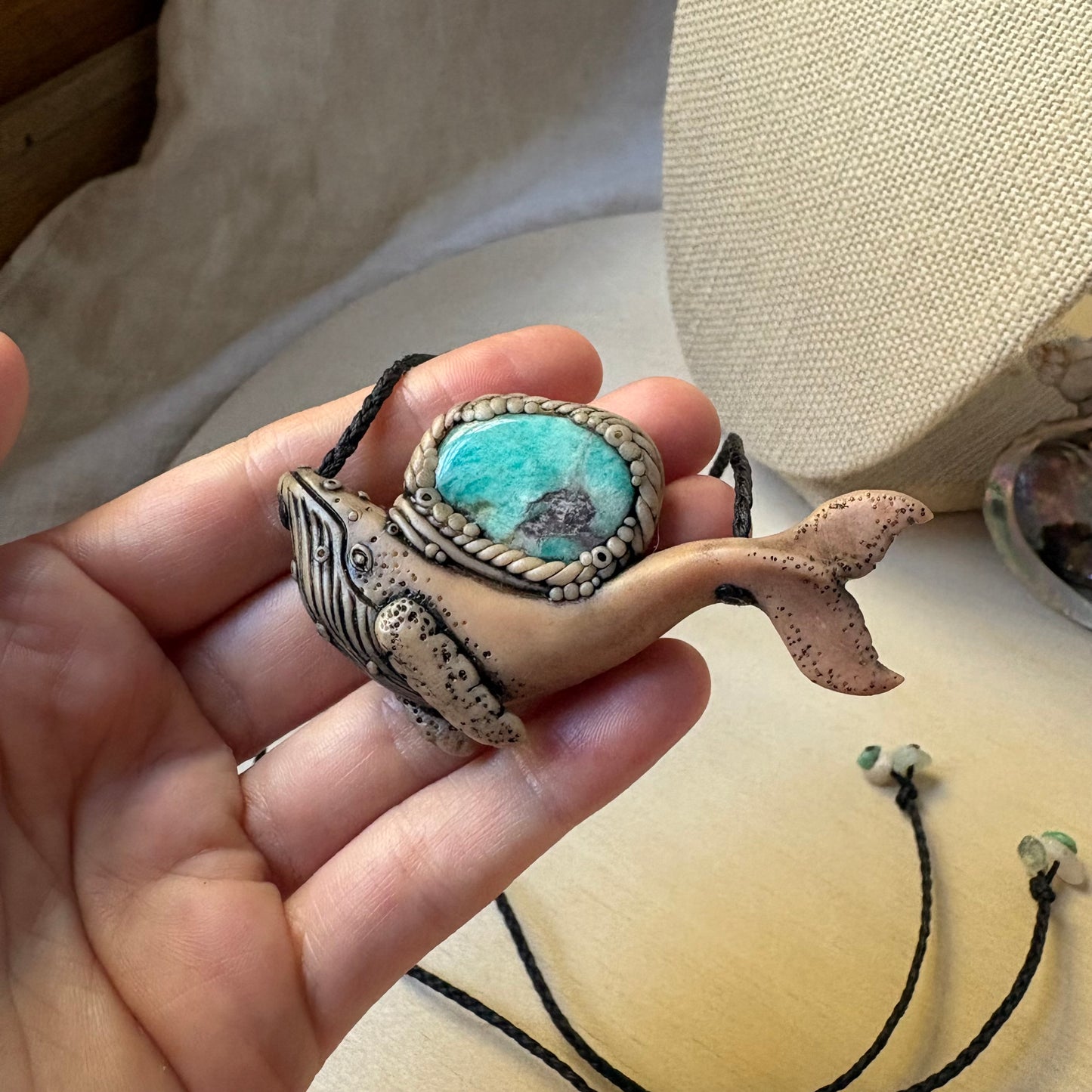 Amazonite Whale Necklace