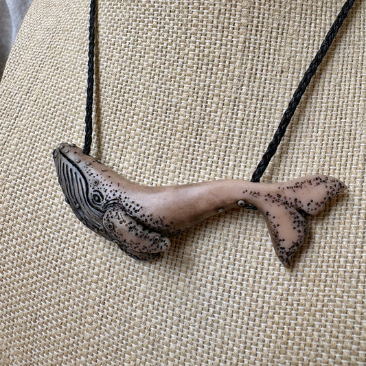 Beige Whale Necklace