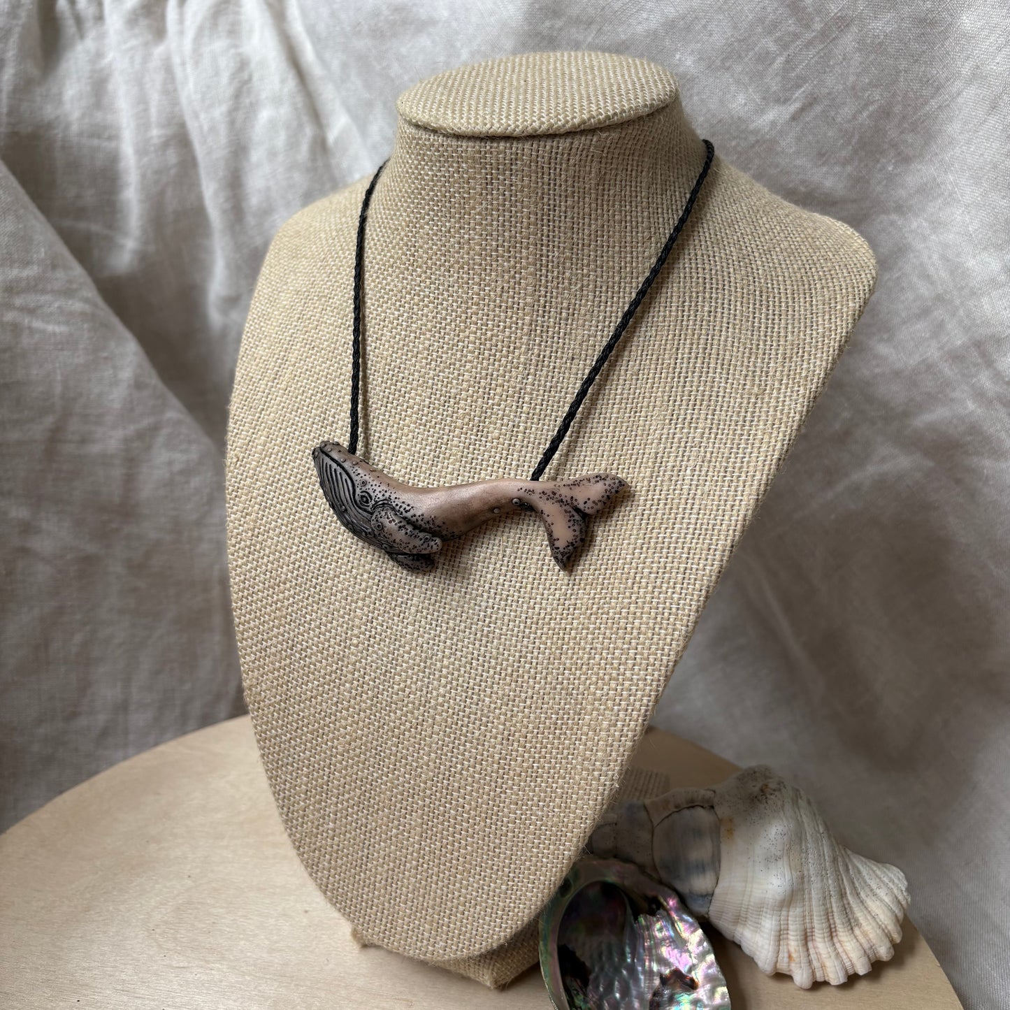 Beige Whale Necklace