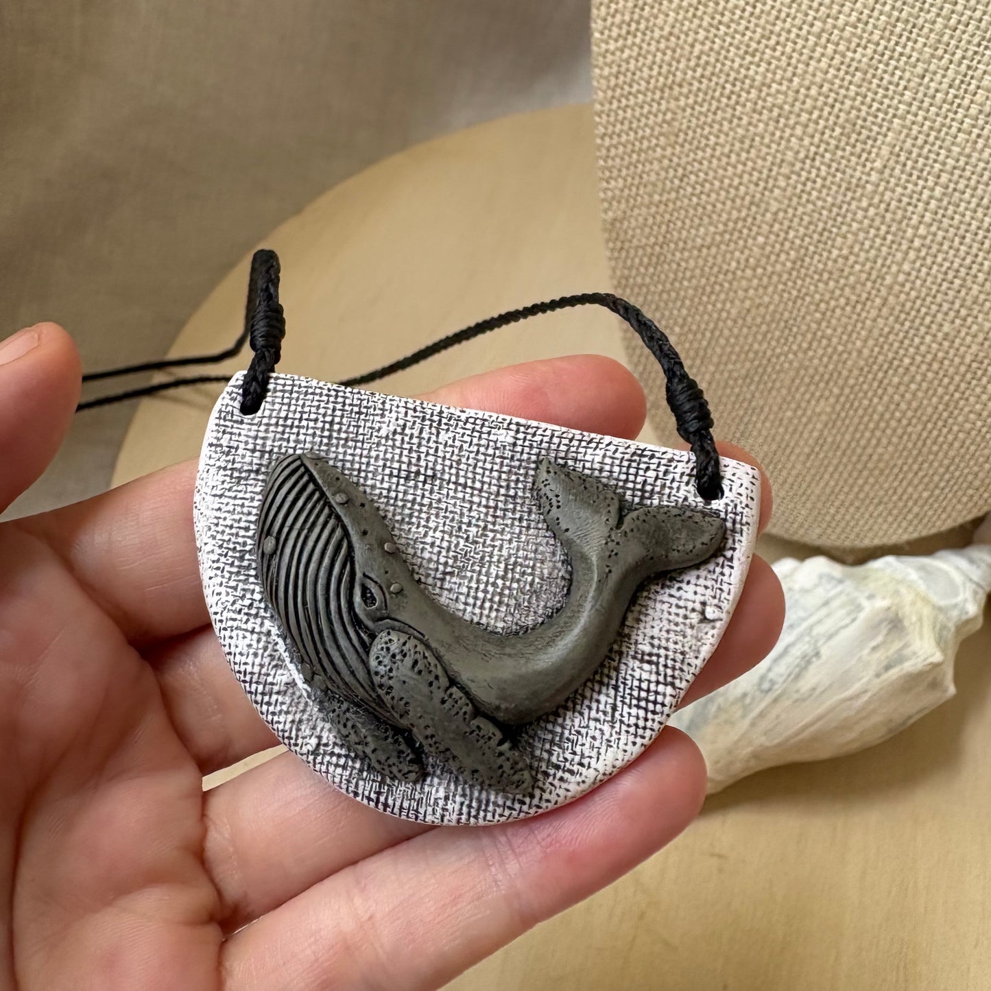 Framed Whale Necklace