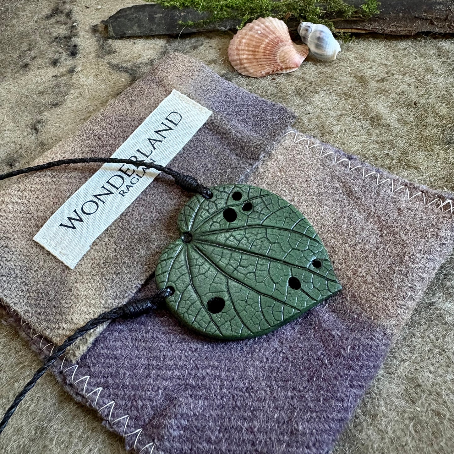 Kawakawa Necklace 4.5cm  - Black Cord