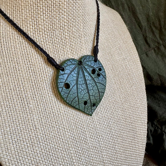 Kawakawa Necklace 4.5cm  - Black Cord