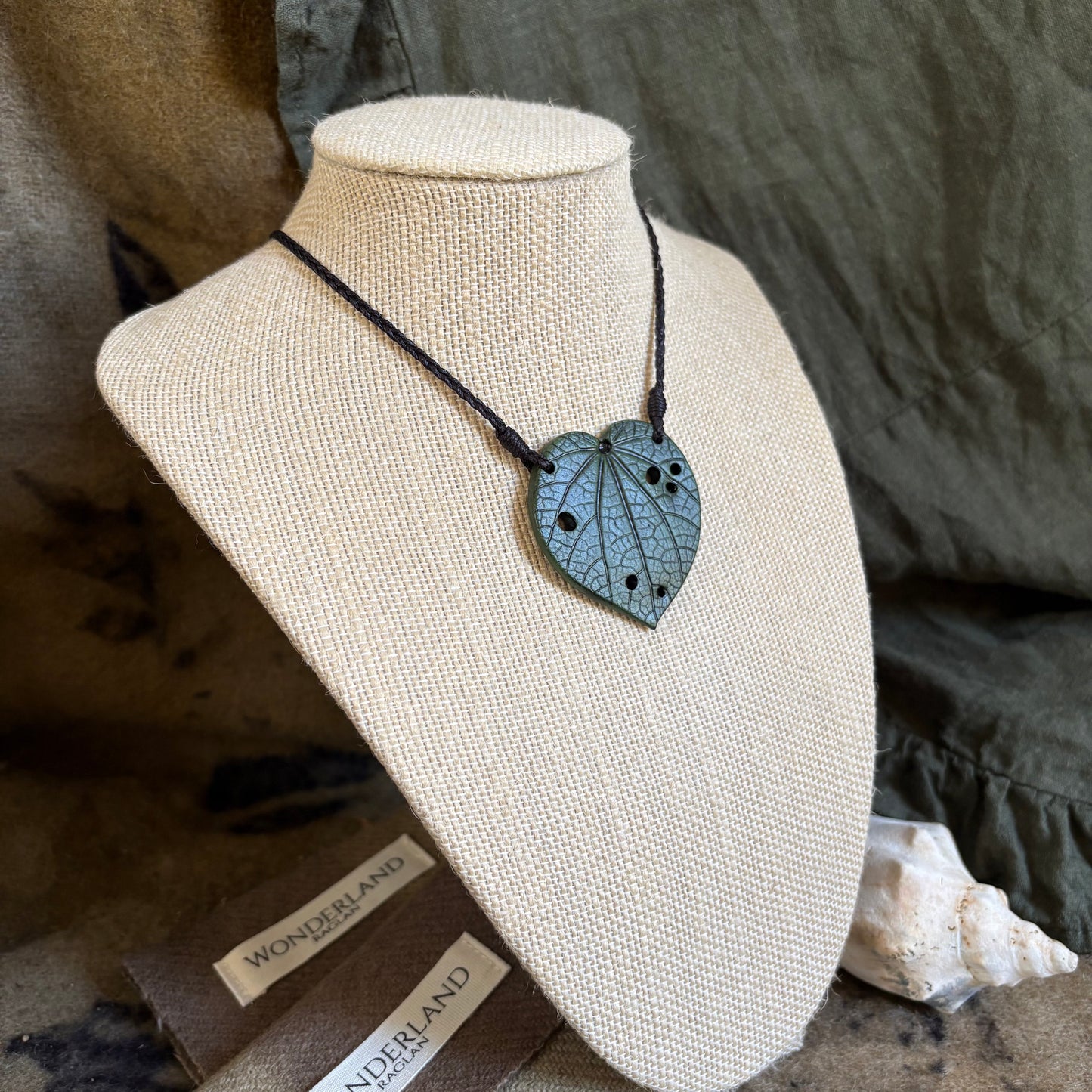 Kawakawa Necklace 4.5cm  - Black Cord