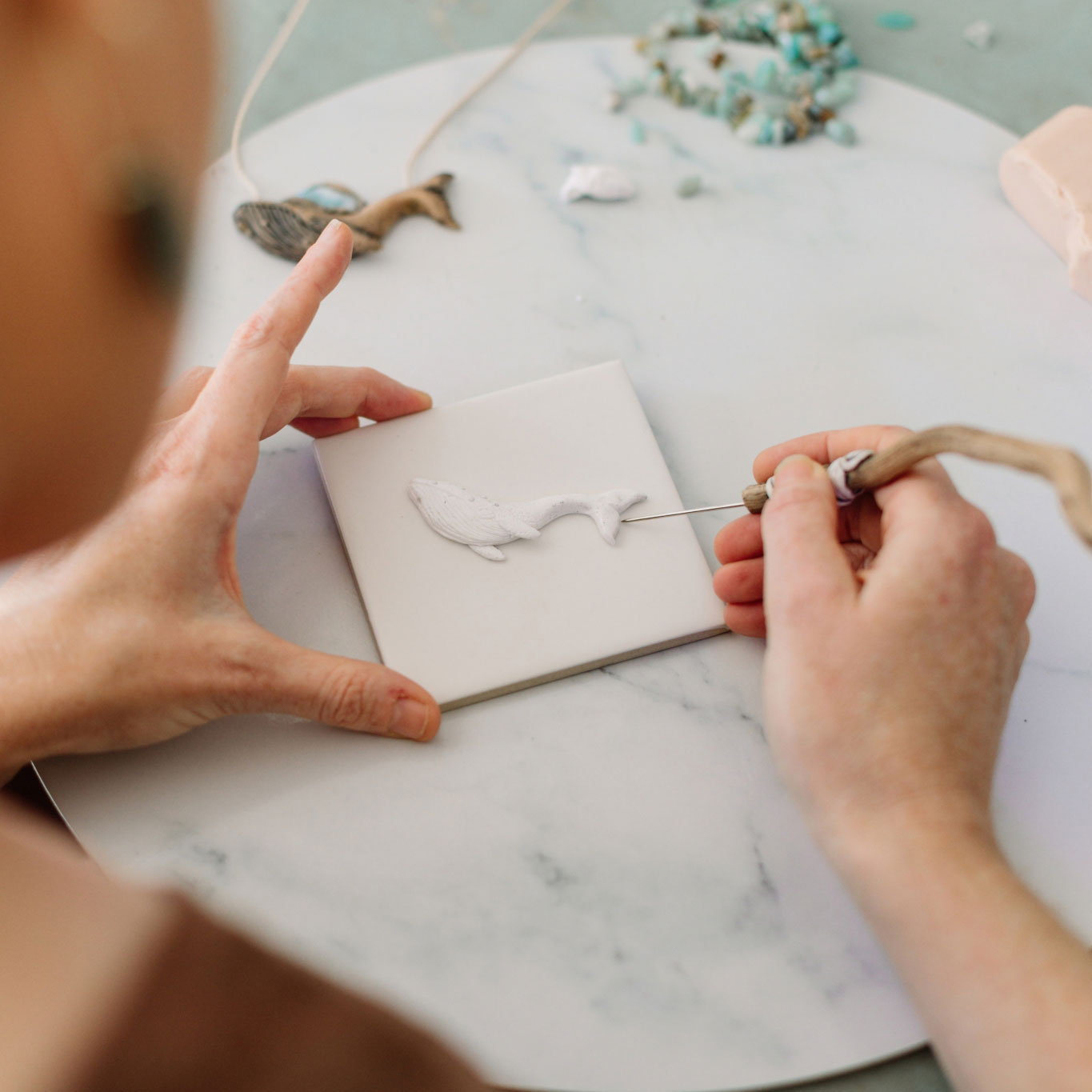 Larimar Whale Necklace